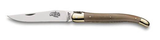 Forge de Laguiole knife, 12 cm, light Horn handle folding knife 1212 B